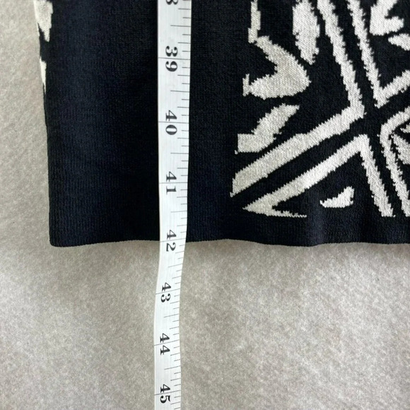 Artelier Nicole Miller Dress Women's Sz L Black Patterned Bodycon Sccop Neck - Picture 4 of 13